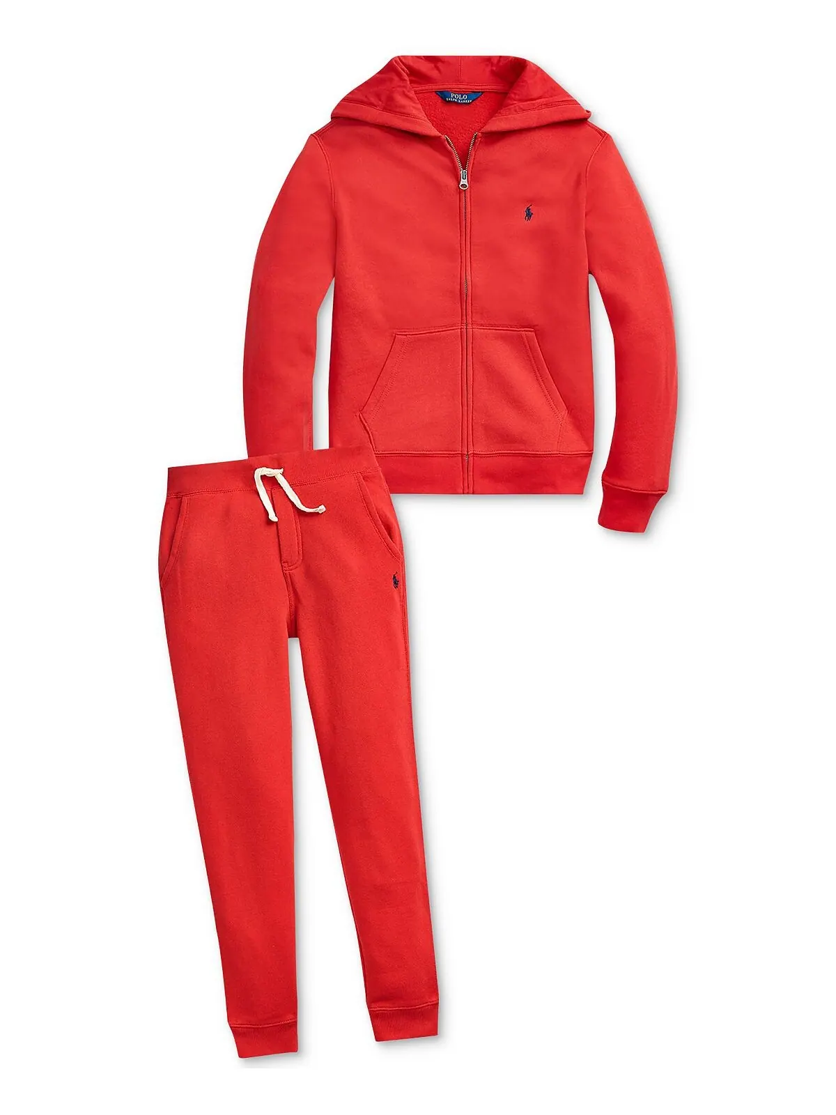 Брюки прямого кроя из эластичного твила для больших мальчиков Polo Ralph Lauren — изображение 3 из 6, красный