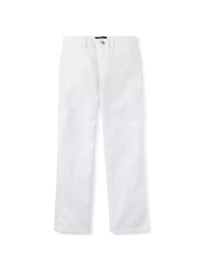Брюки прямого кроя Big Boys Stretch Twill Polo Ralph Lauren — изображение 1 из 4, белый