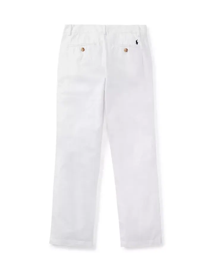 Брюки прямого кроя Big Boys Stretch Twill Polo Ralph Lauren — изображение 2 из 4, белый