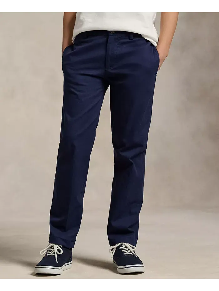 Брюки прямого кроя Big Boys Stretch Twill Polo Ralph Lauren — изображение 3 из 4, белый