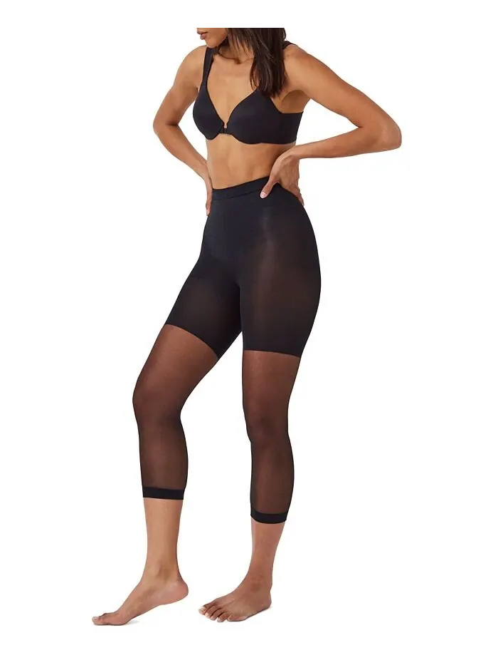 Женские капри Super Footless Tummy Control Power, также доступны в расширенных размерах. SPANX — изображение 2 из 4, черный