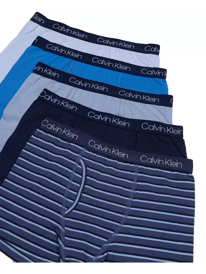 Боксеры Big Boys Stretch, 5 штук в упаковке Calvin Klein — изображение 3 из 4, синий