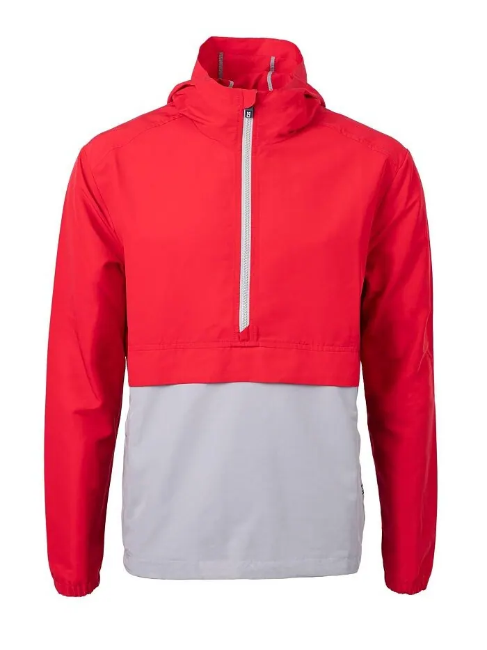 Мужской анорак из переработанного материала Cutter Buck Charter Eco Knit Cutter & Buck — изображение 1 из 2, красный