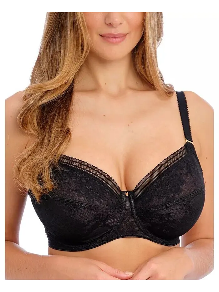 Бюстгальтер Fusion Lace с боковой поддержкой и косточками Fantasie — изображение 1 из 4, черный