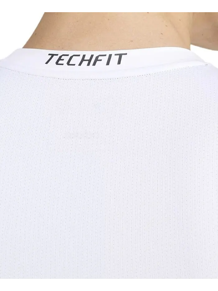 Мужская приталенная компрессионная футболка Tech-Fit с круглым вырезом adidas — изображение 3 из 3, белый