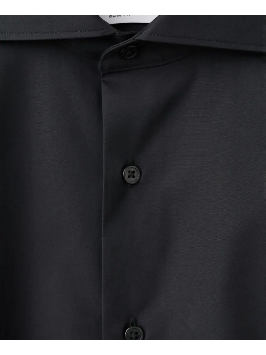 Рубашка классическая Slim Fit из хлопкового поплина, модель Slim-Fit Cotton Poplin Suit Shirt MANGO — изображение 3 из 6