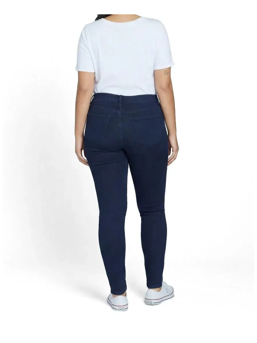 Джинсы скинни с высокой посадкой Seine High Rise Skinny Jeans Universal Standard — изображение 2 из 3, темный индиго