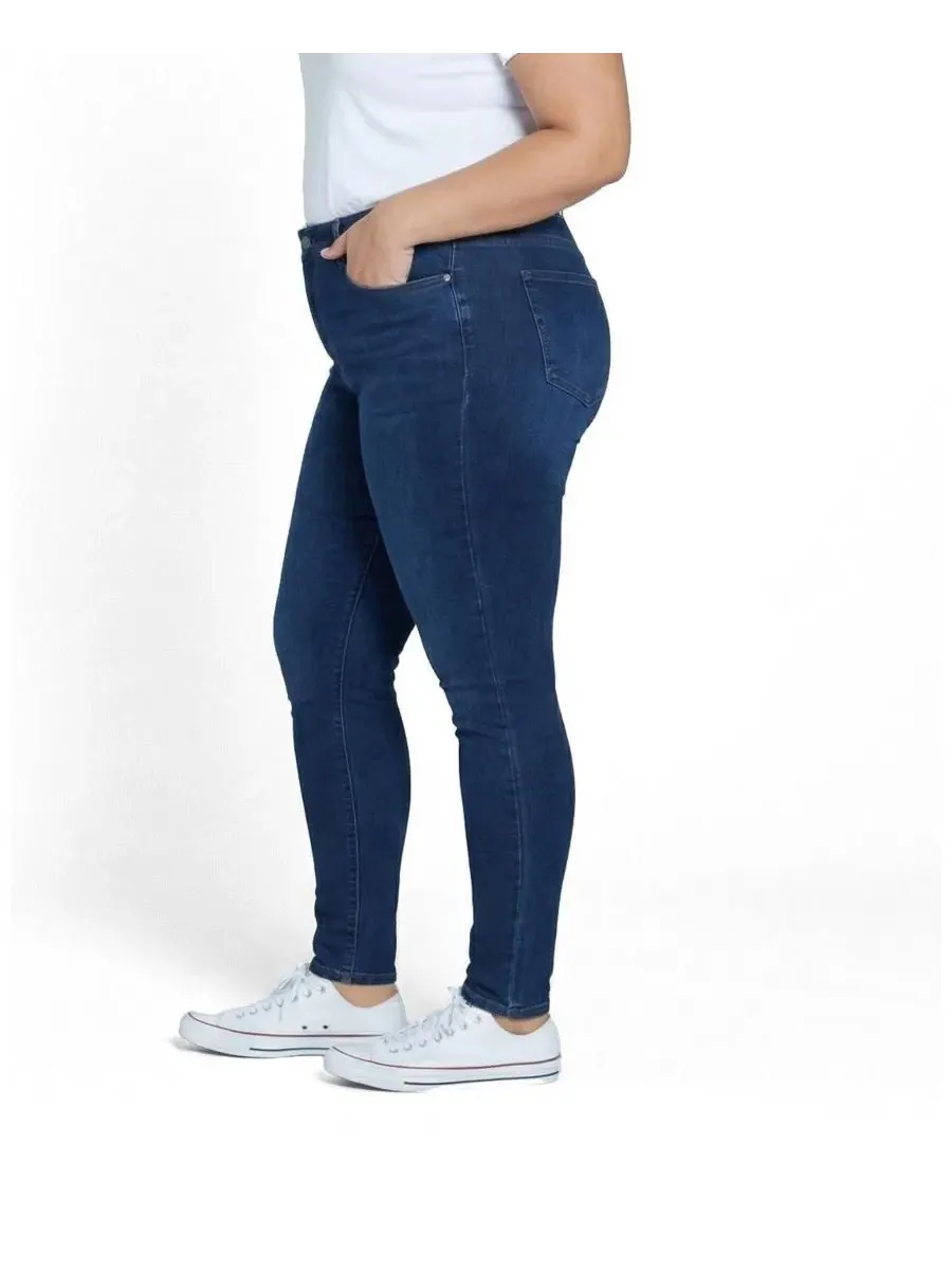 Джинсы скинни с высокой посадкой Seine High Rise Skinny Jeans Universal Standard — изображение 3 из 3, темный индиго