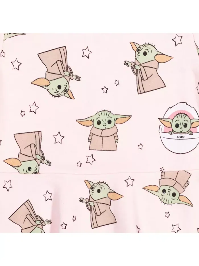 Детское платье-клеш Yoda French Terry Skater Star Wars — изображение 4 из 7, розовый