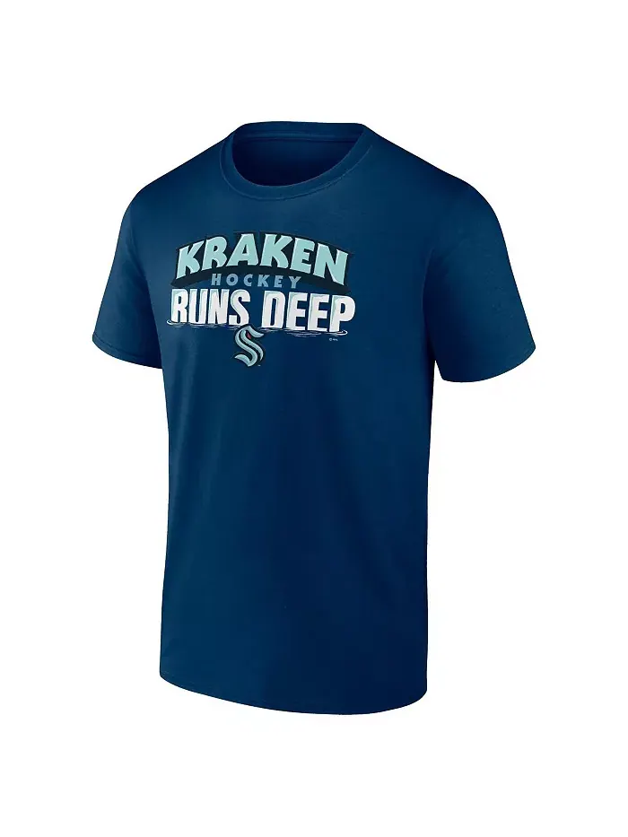 Мужская футболка Seattle Kraken Local цвета морской волны Fanatics — изображение 3 из 3