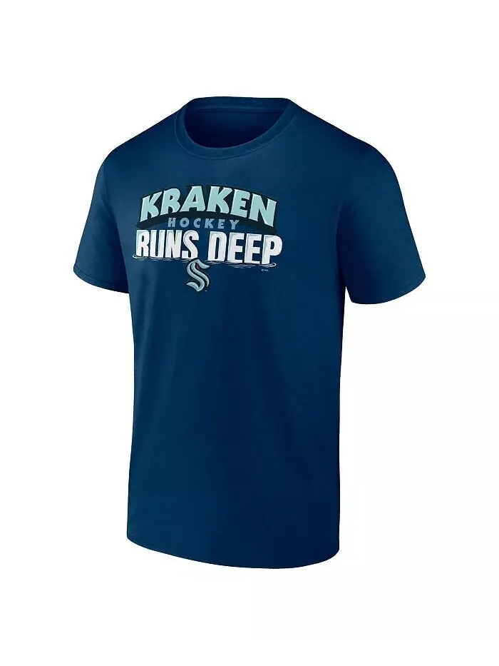 Мужская футболка Deep Sea Blue Seattle Kraken Local Fanatics — изображение 3 из 3, глубокий синий