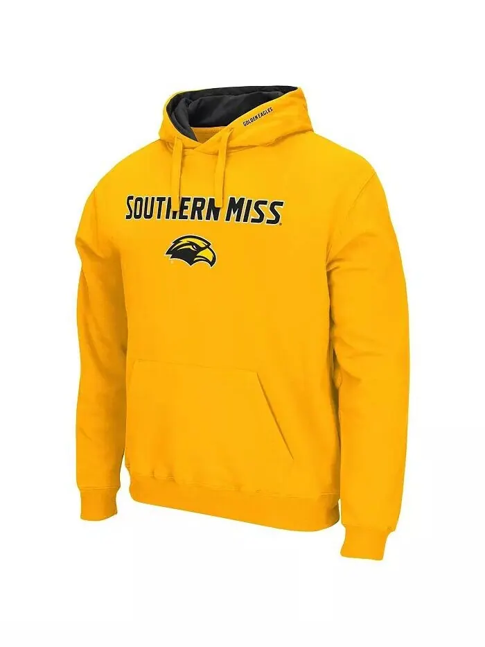 Мужской пуловер с капюшоном и логотипом Southern Miss Golden Eagles Colosseum — изображение 2 из 3, серый
