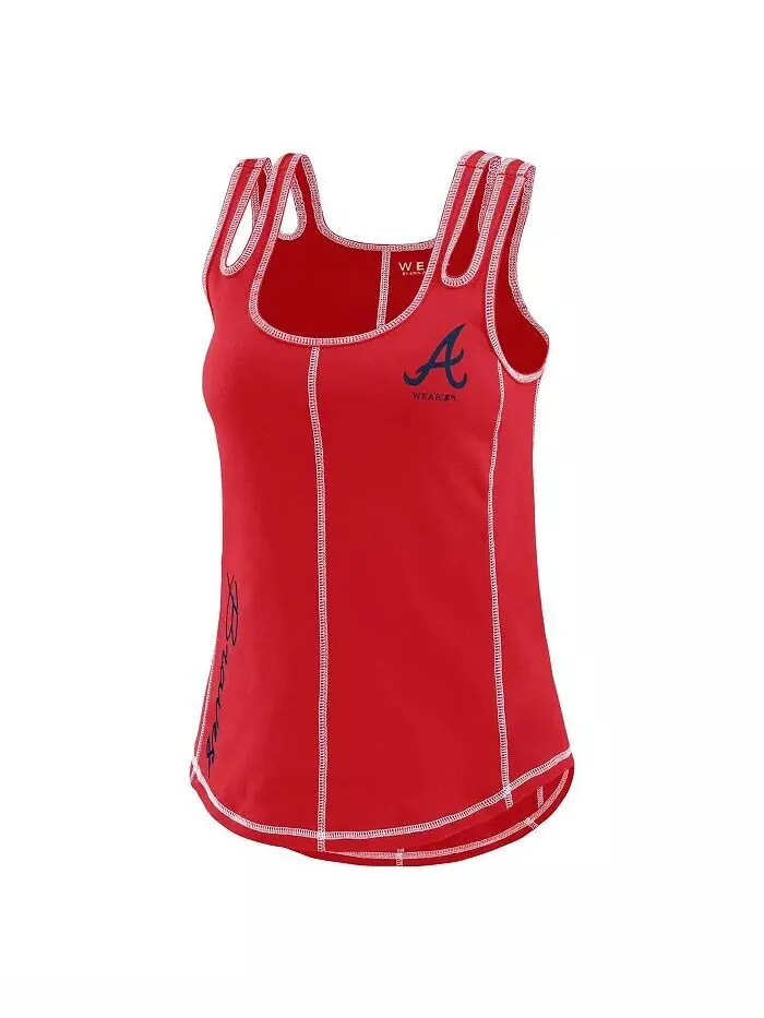 Женская красная майка St. Louis Cardinals с контрастной строчкой Wear By Erin Andrews — изображение 4 из 4, красный белый