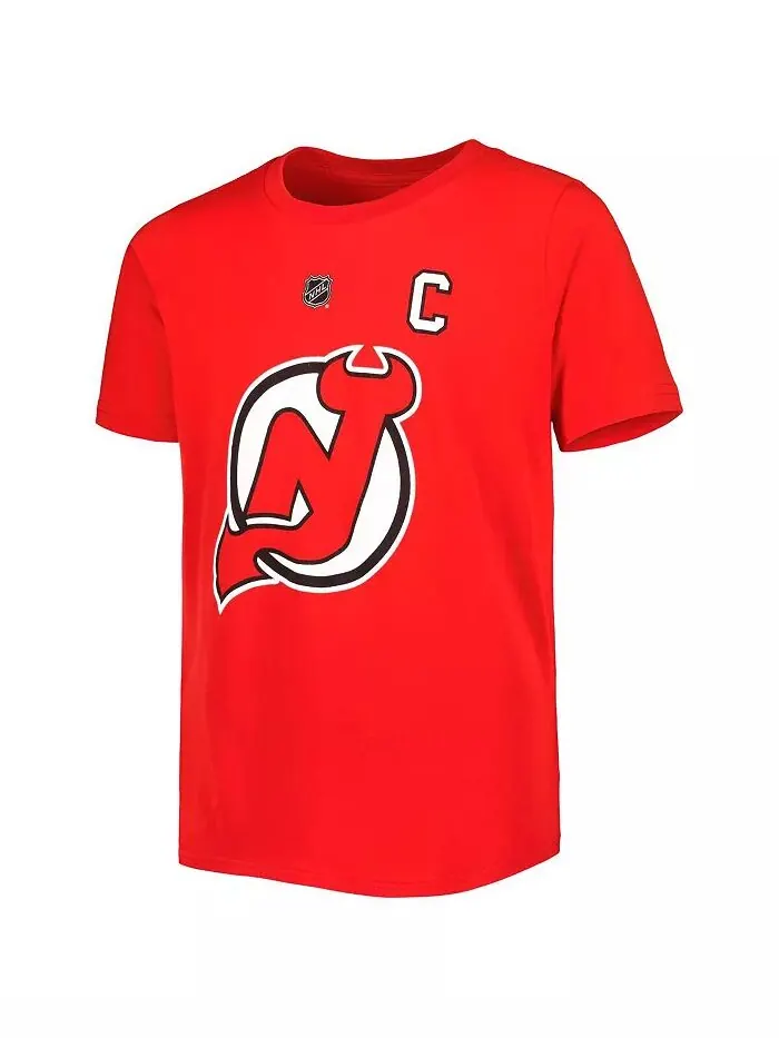 Футболка Big Boys Nico Hischier Red New Jersey Devils с именем и номером игрока Outerstuff — изображение 2 из 3
