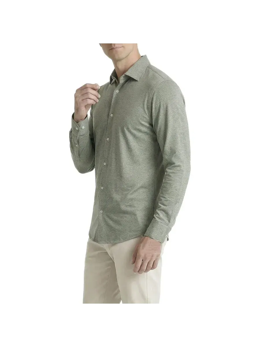 Рубашка Melange Seamless Long Sleeve с длинным рукавом Level 7 — изображение 3 из 3, зеленый