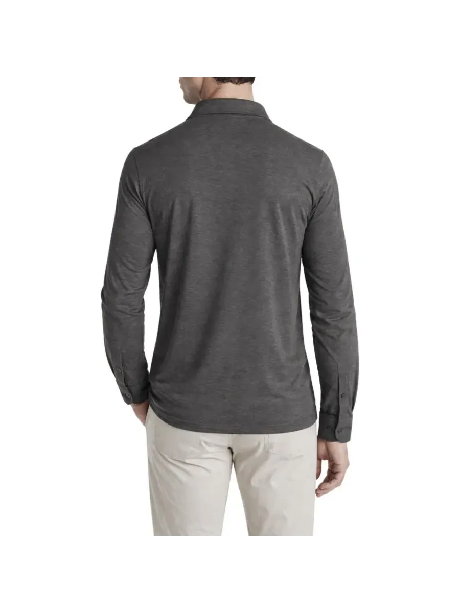 Мужская рубашка с длинным рукавом Melange Seamless Long Sleeve Shirt Level 7 — изображение 2 из 3, темно-серый