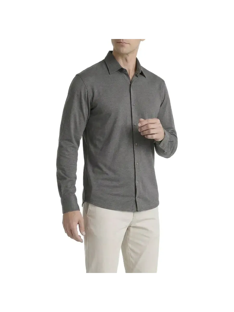 Мужская рубашка с длинным рукавом Melange Seamless Long Sleeve Shirt Level 7 — изображение 3 из 3, темно-серый