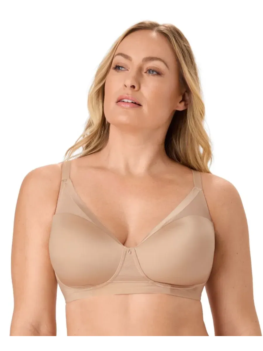 Бюстгальтер-майка без косточек с поролоновыми чашками, модель Flawless Fit Bali — бежевый