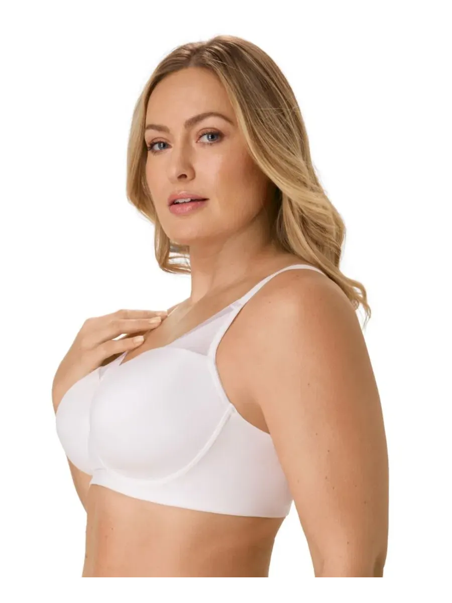 Бюстгальтер-топ без косточек с поролоновыми чашками, модель Flawless Fit DF1971 Bali — изображение 3 из 6, белый