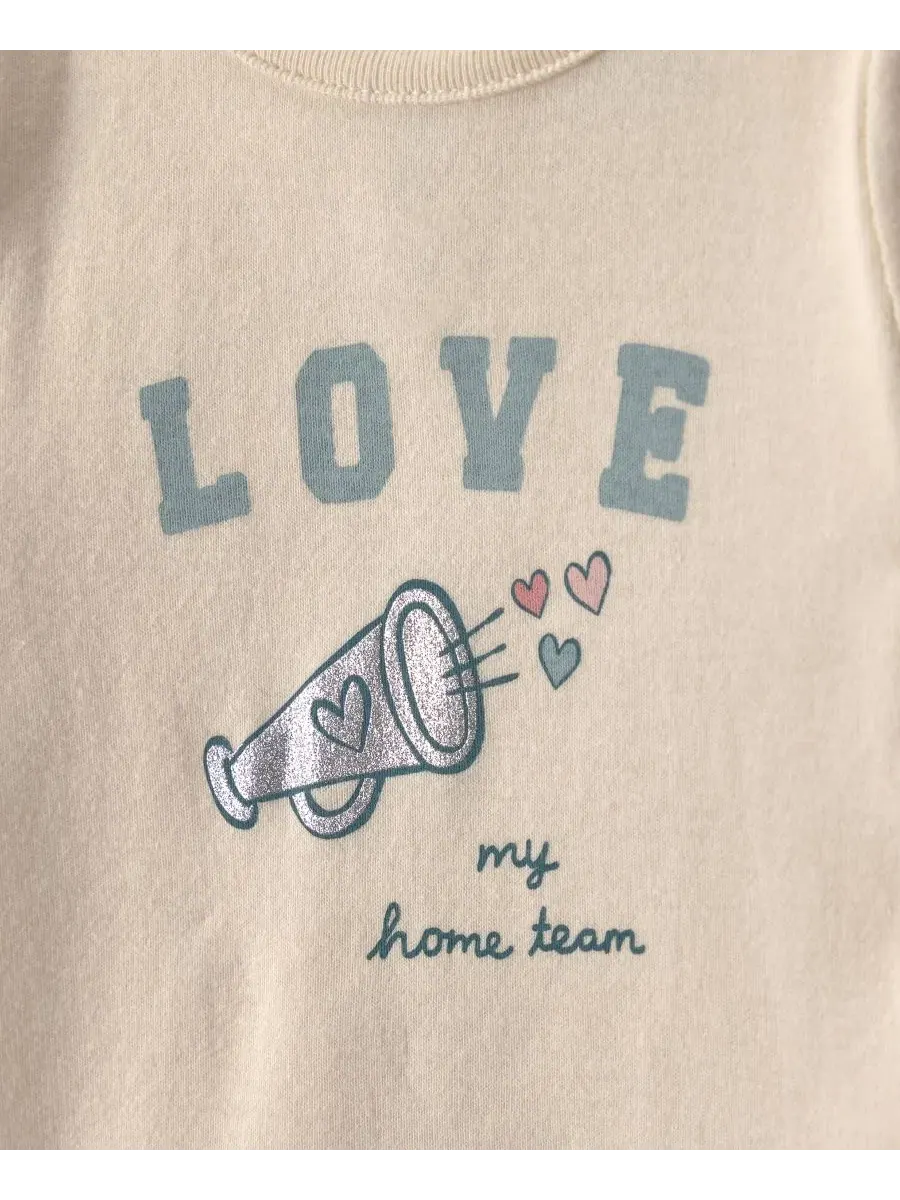 Комплект из боди с длинным рукавом и брюк из тюля Love My Home Team Carter's — изображение 2 из 4, синий