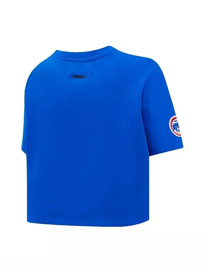 Женская футболка Royal Chicago Cubs Painted Sky с укороченным принтом Pro Standard — изображение 2 из 4