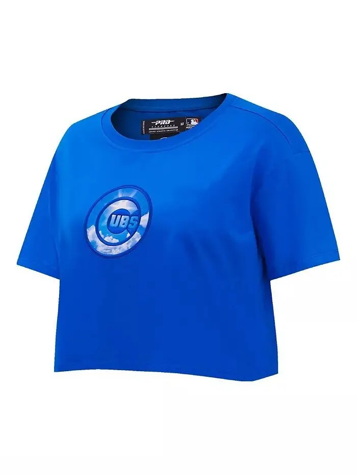 Женская укороченная футболка свободного кроя Royal Chicago Cubs Painted Sky Pro Standard — изображение 4 из 4, королевский