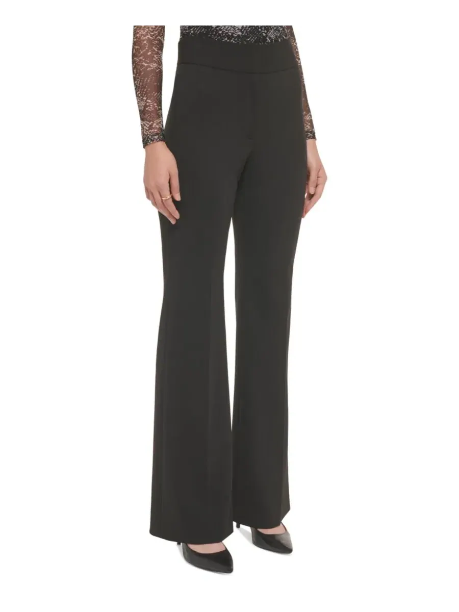 Женский комплект из свитшота с принтом и брюк палаццо, Drop Shoulder DKNY — изображение 3 из 4, черный