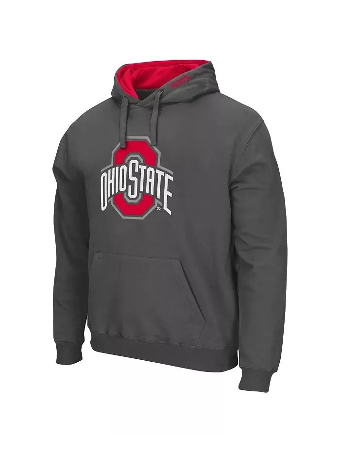 Мужская толстовка с капюшоном Ohio State Buckeyes Arch Logo 3.0 Colosseum — изображение 2 из 5, темно-серый
