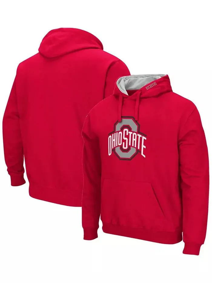 Мужская толстовка с капюшоном Ohio State Buckeyes Arch Logo 3.0 Colosseum — изображение 1 из 5, алый