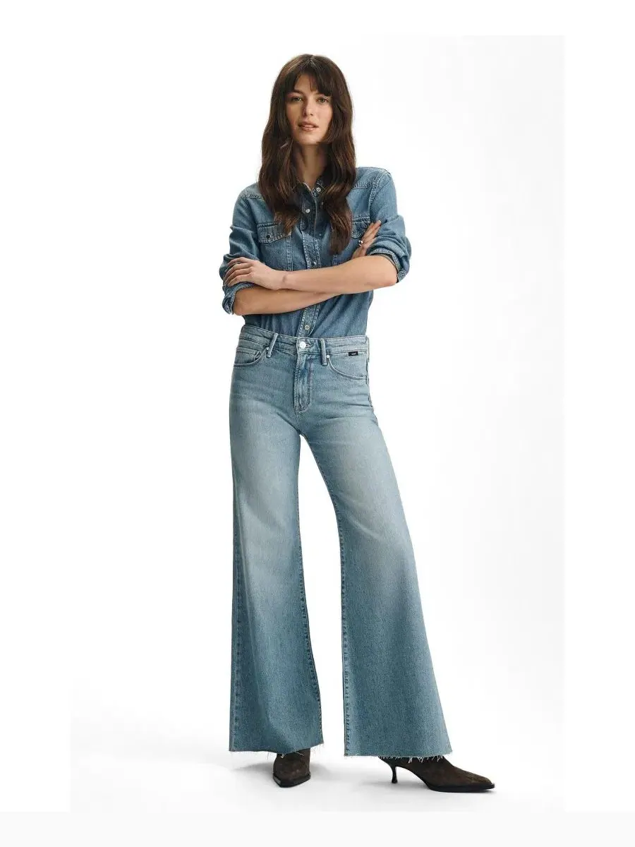 Джинсы клеш Mavi Jeans Grace Mid Rise Flare — синий