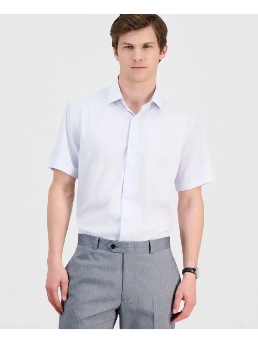Мужская классическая рубашка с коротким рукавом, Slim Fit Dylan Park — белый