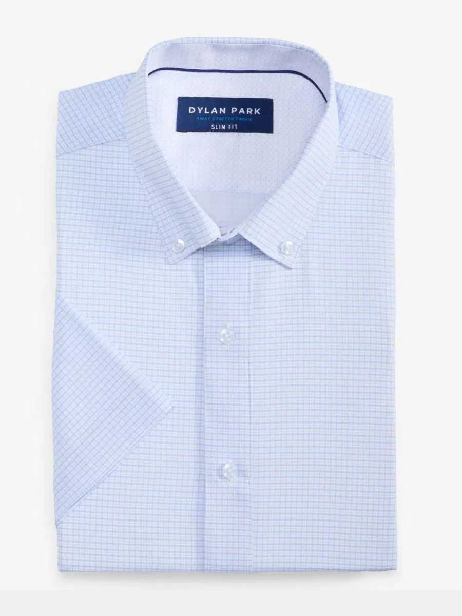 Мужская классическая рубашка с коротким рукавом, Slim Fit Dylan Park — изображение 6 из 6, белый белый
