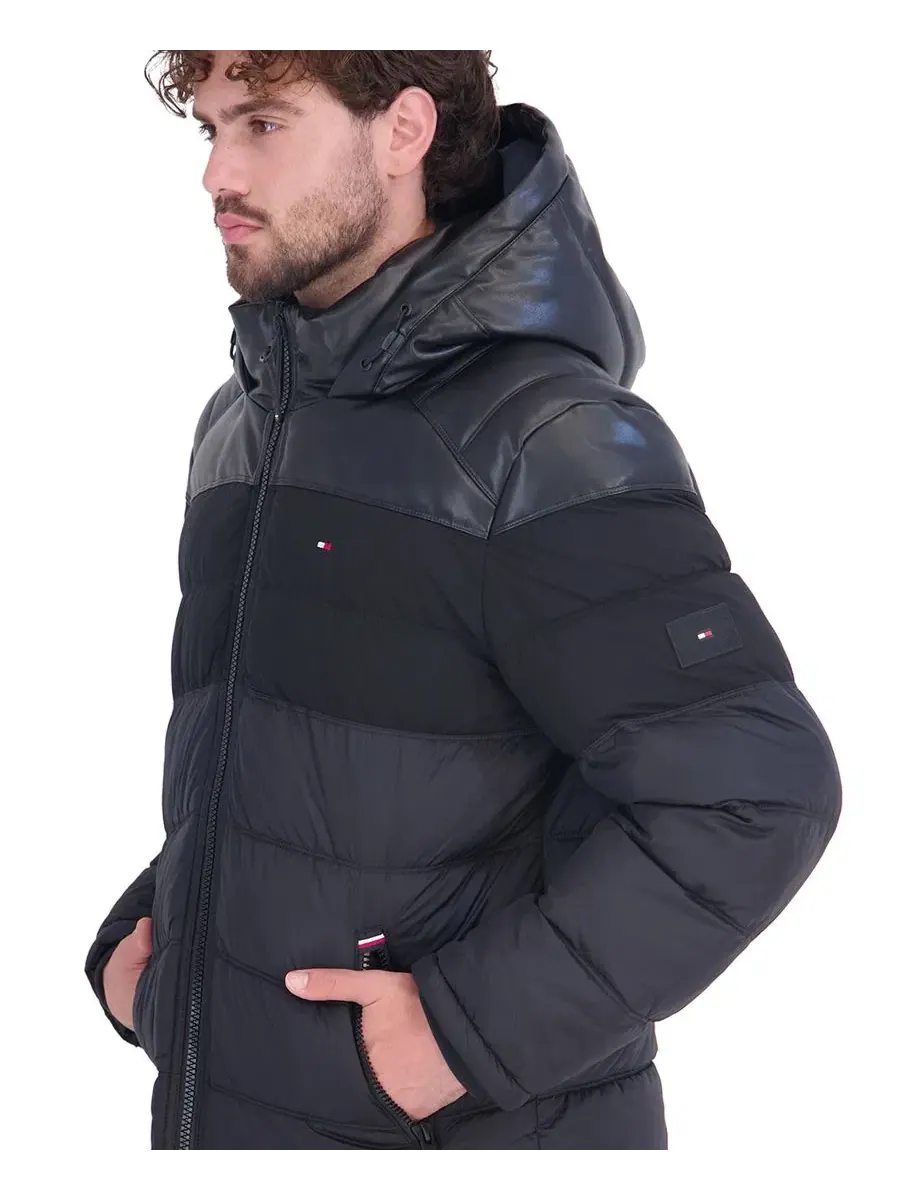 Стеганая куртка-пуховик с капюшоном Tommy Hilfiger — изображение 3 из 6, черный