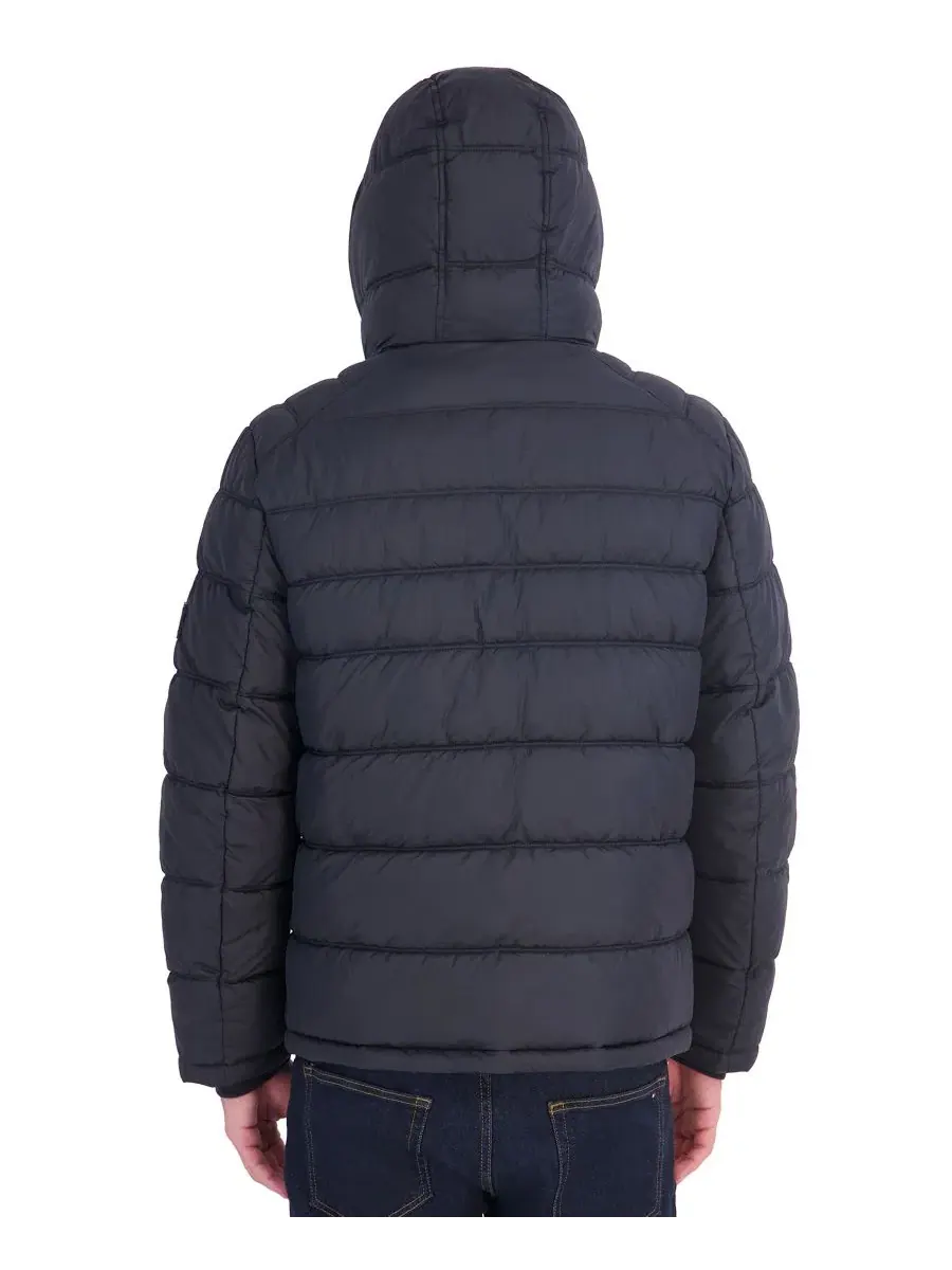 Мужская куртка-пуховик с капюшоном Tommy Hilfiger — изображение 5 из 6, черный