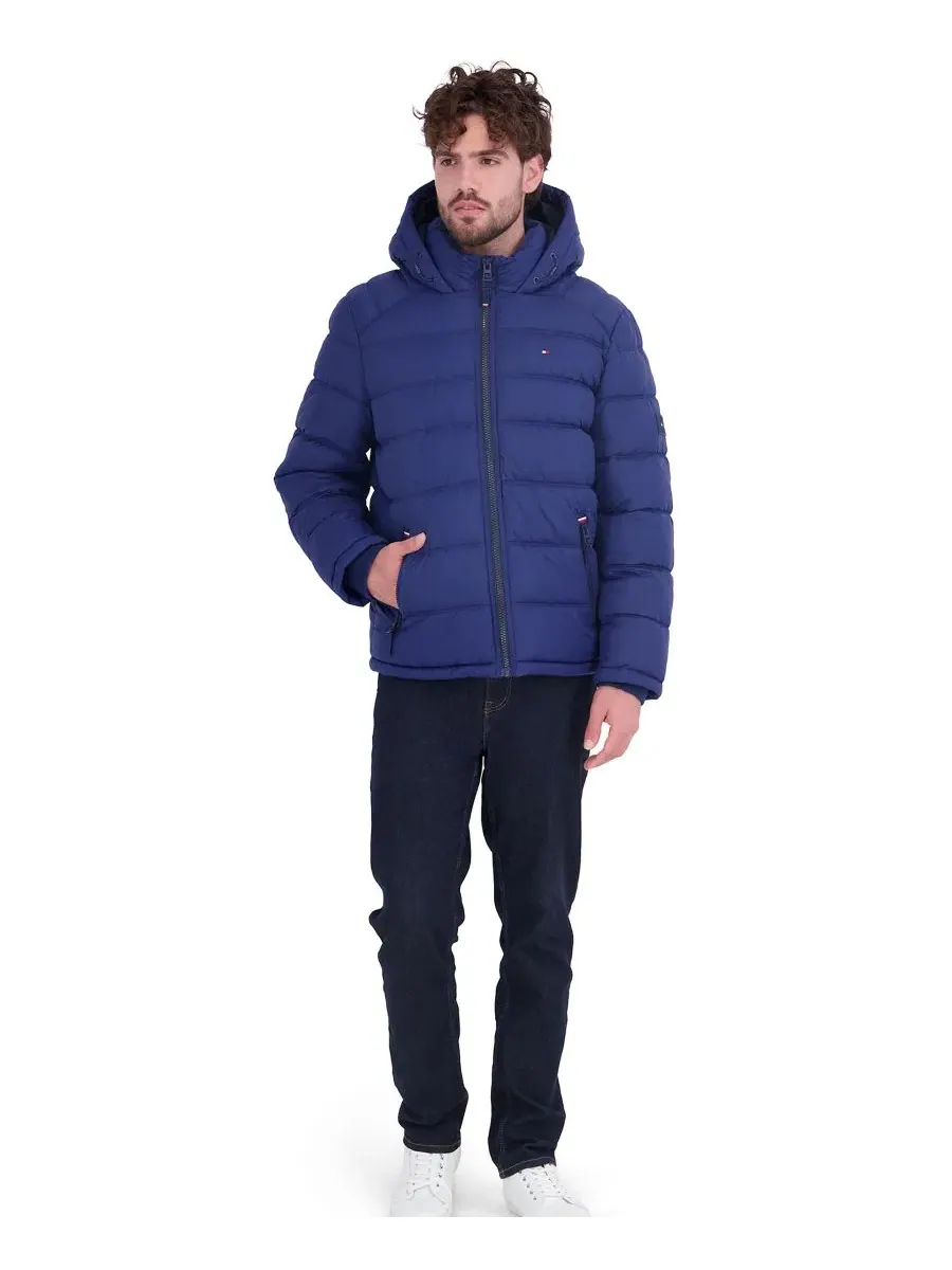 Стеганая куртка-пуховик с капюшоном Tommy Hilfiger — изображение 2 из 6, синий