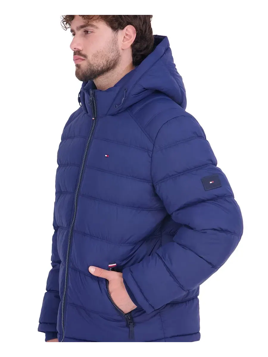 Стеганая куртка-пуховик с капюшоном Tommy Hilfiger — изображение 3 из 6, синий