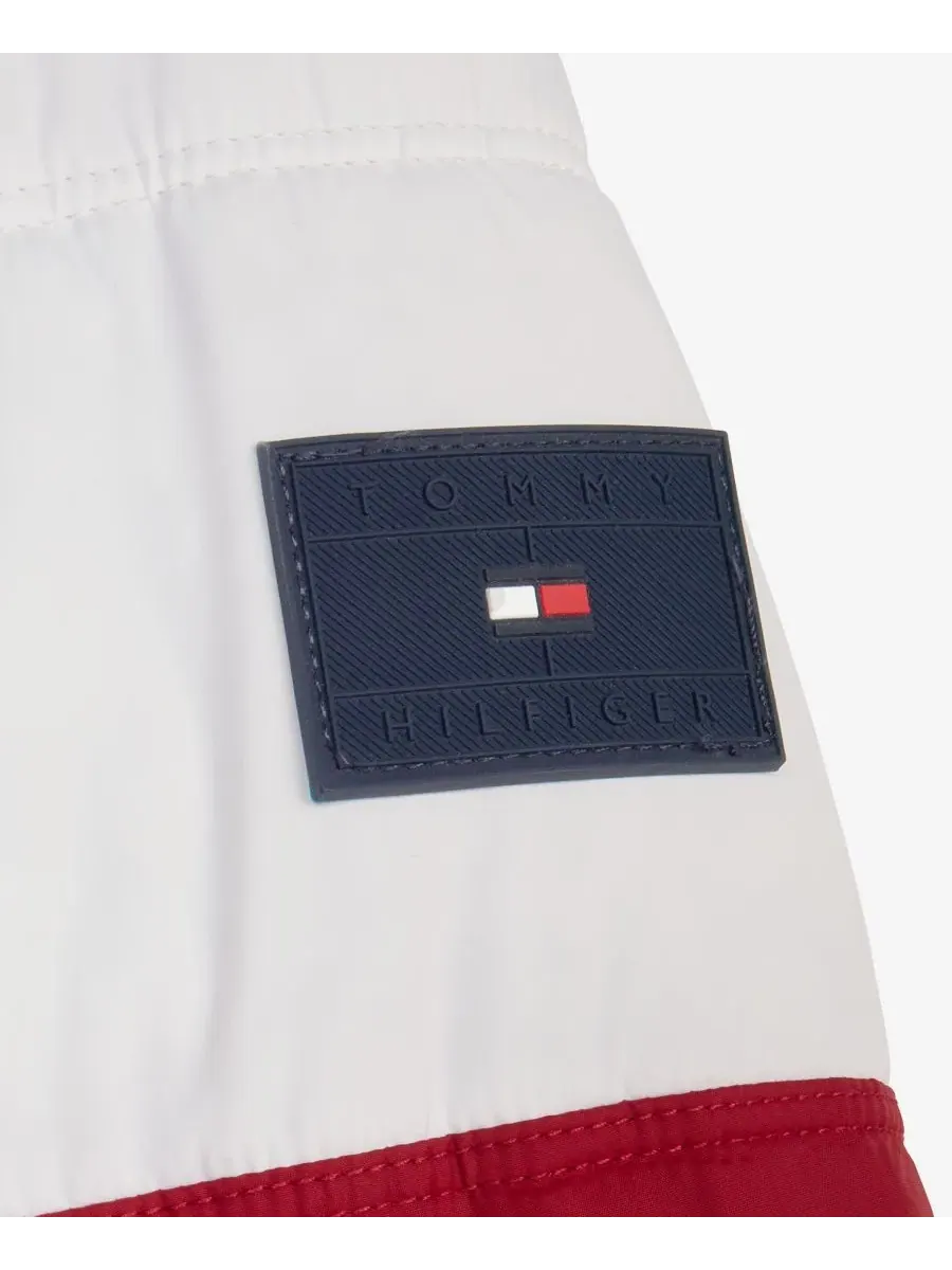 Мужская стеганая куртка-пуховик с капюшоном Tommy Hilfiger — изображение 5 из 6, красный/белый/синий