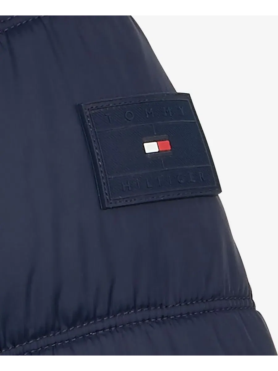 Мужская стеганая куртка-пуховик с капюшоном Tommy Hilfiger — изображение 7 из 8, темно-синий