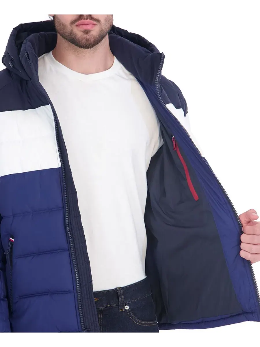 Куртка-пуховик с капюшоном Tommy Hilfiger — изображение 4 из 6, синий