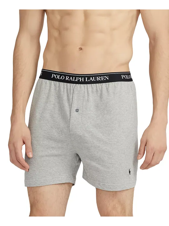 Мужские боксеры из хлопкового трикотажа классического кроя, 5 штук Polo Ralph Lauren — изображение 2 из 10, серый