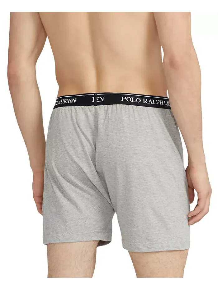 Мужские боксеры из хлопкового трикотажа классического кроя, 5 штук Polo Ralph Lauren — изображение 3 из 10, серый