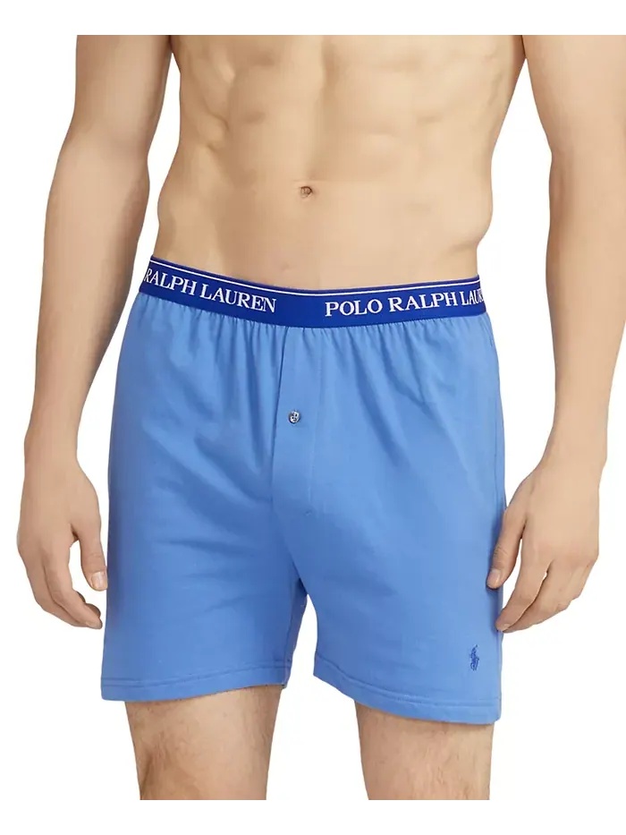 Мужские боксеры из хлопкового трикотажа классического кроя, 5 штук Polo Ralph Lauren — изображение 2 из 11, синий