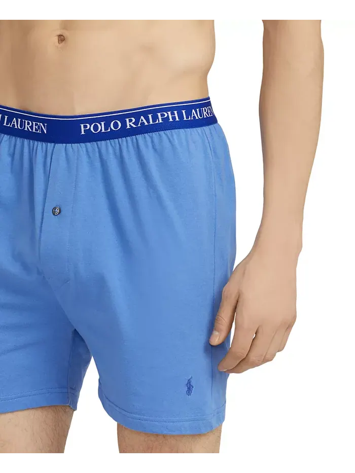 Мужские боксеры из хлопкового трикотажа классического кроя, 5 штук Polo Ralph Lauren — изображение 5 из 11, синий