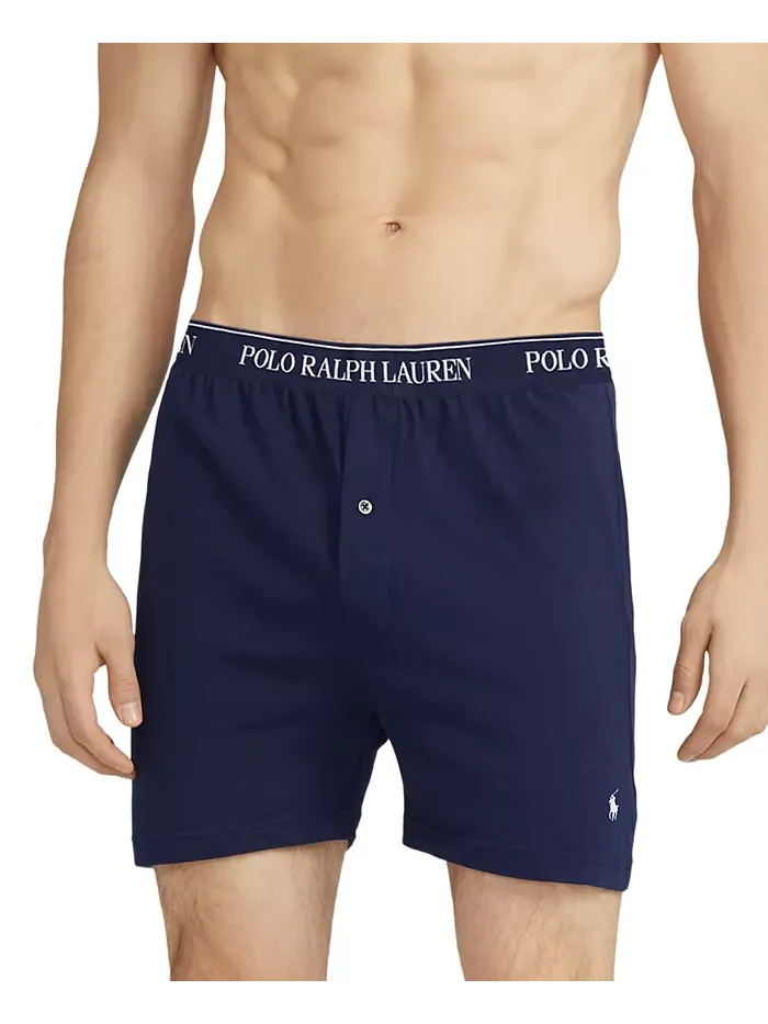 Мужские боксеры из хлопкового трикотажа классического кроя, 5 штук Polo Ralph Lauren — изображение 8 из 11, синий