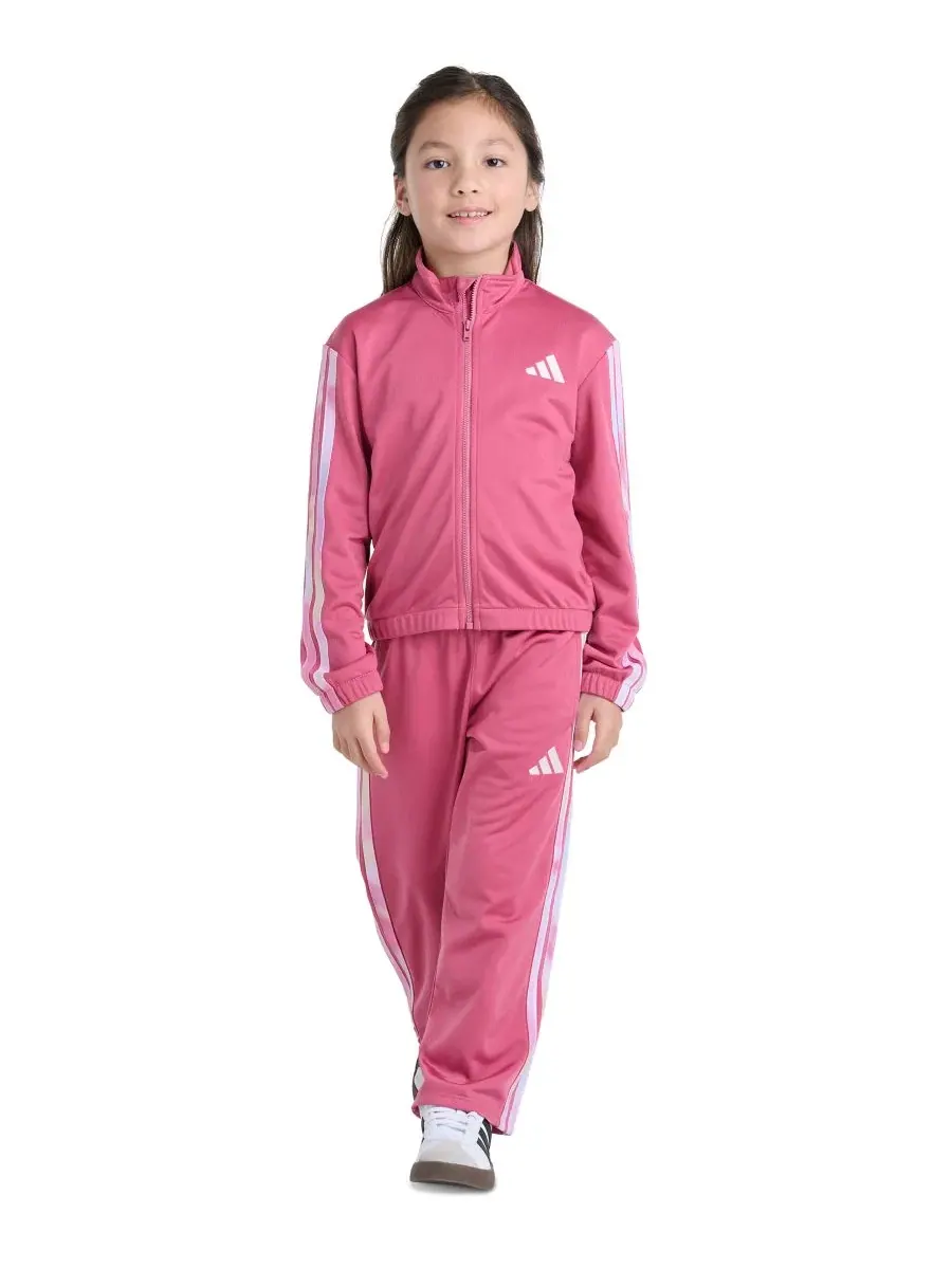Комплект из куртки и брюк с длинным рукавом, принт 3-полосный adidas, Dual Magenta