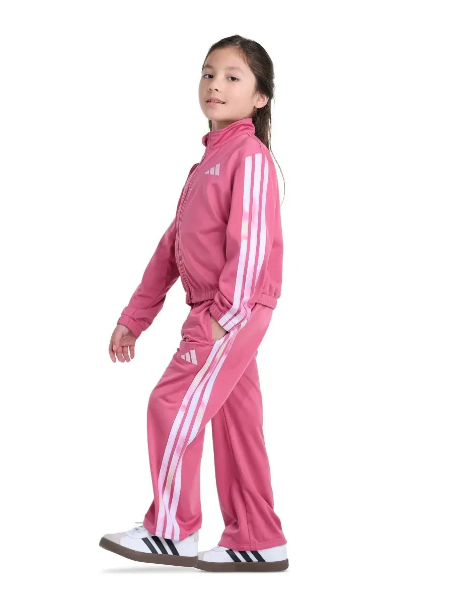 Комплект из куртки и брюк с длинным рукавом, принт 3-полосный adidas, Dual Magenta — изображение 2 из 5