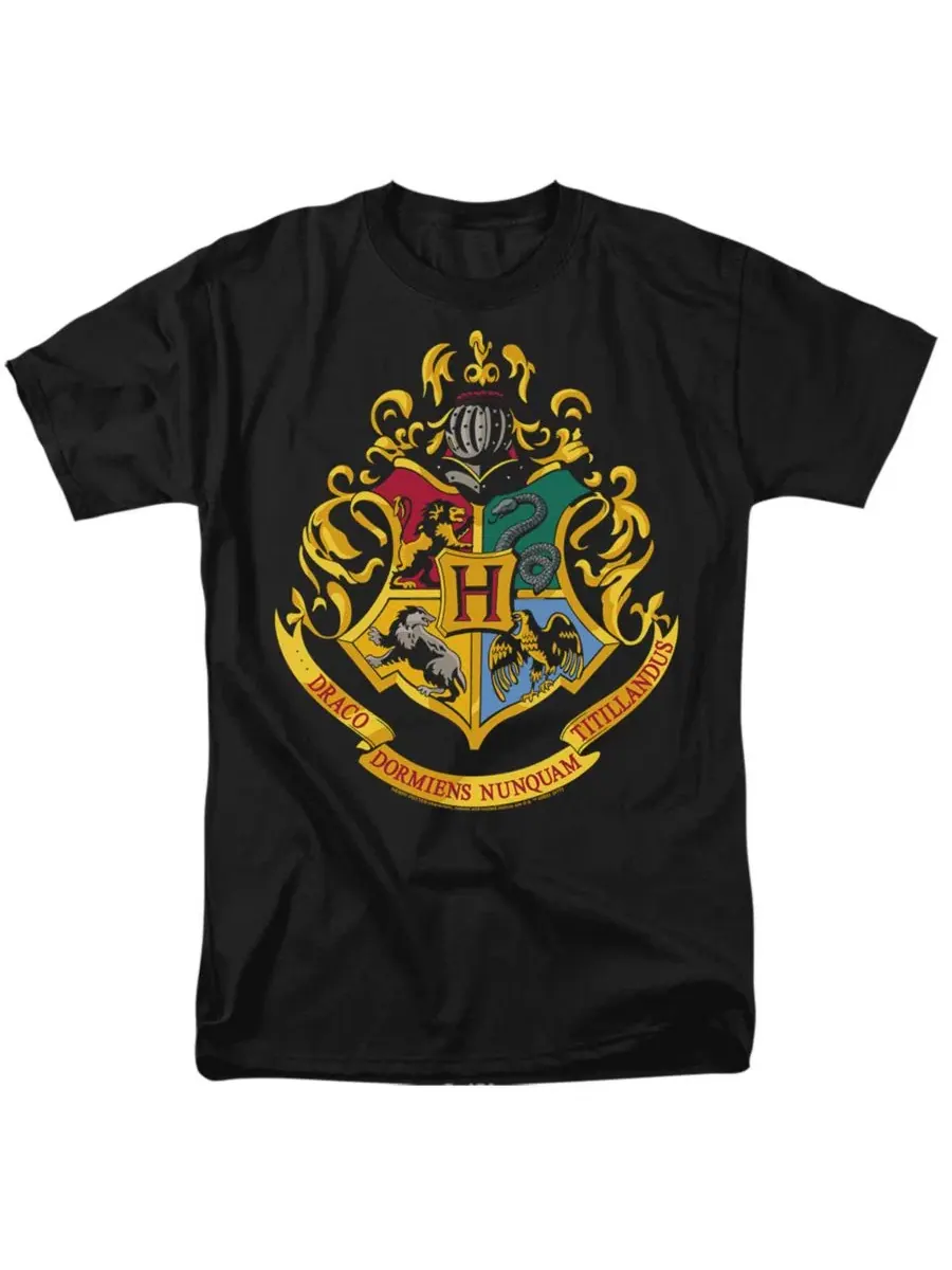 Футболка с принтом Hogwarts Crest Harry Potter — изображение 1 из 3, темно-синий