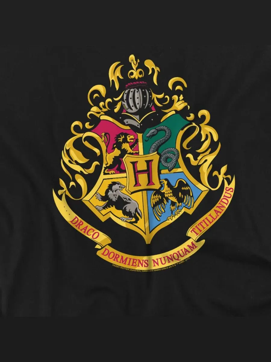 Футболка с принтом Hogwarts Crest Harry Potter — изображение 3 из 3, темно-синий