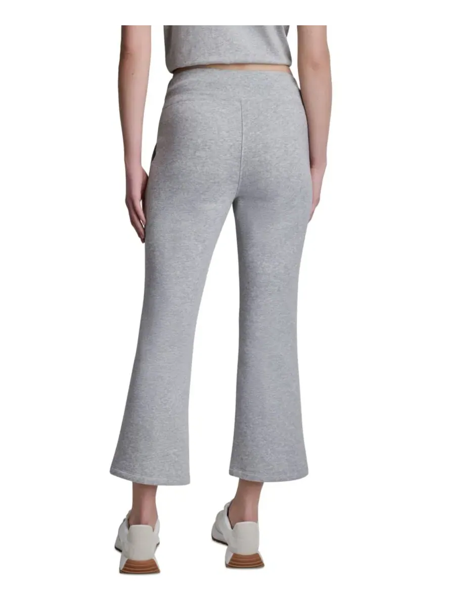 Женские брюки-клеш с блестящим принтом Bubble Mid-Rise Crop Flare DKNY Sport — изображение 5 из 5, серый