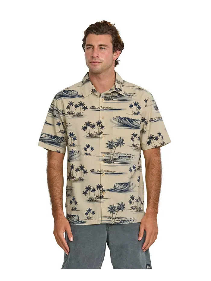 Quiksilver Мужская рубашка Day Dreamin' Woven Quiksilver Waterman — бежевый